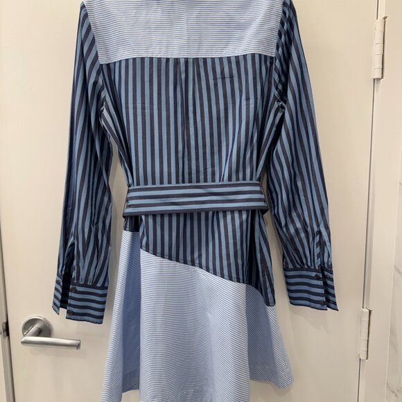 10 Crosby Derek Lam Slimming Asymmetrical Waist-Tie Dress - Picture 7 of 7